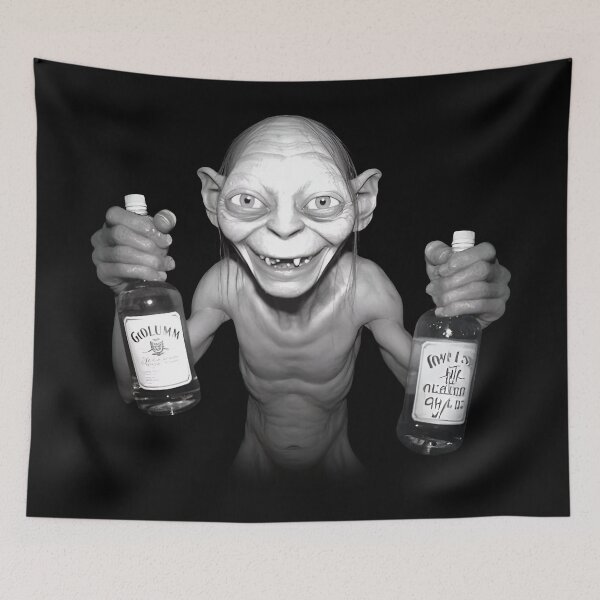 Item preview, Goblin Drinking Two Bottles, Vintage Fantasy Party designed and sold by MassonCalepon.
