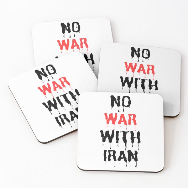 Item preview, No War With Iran (black-red text) designed and sold by stickerartisan.
