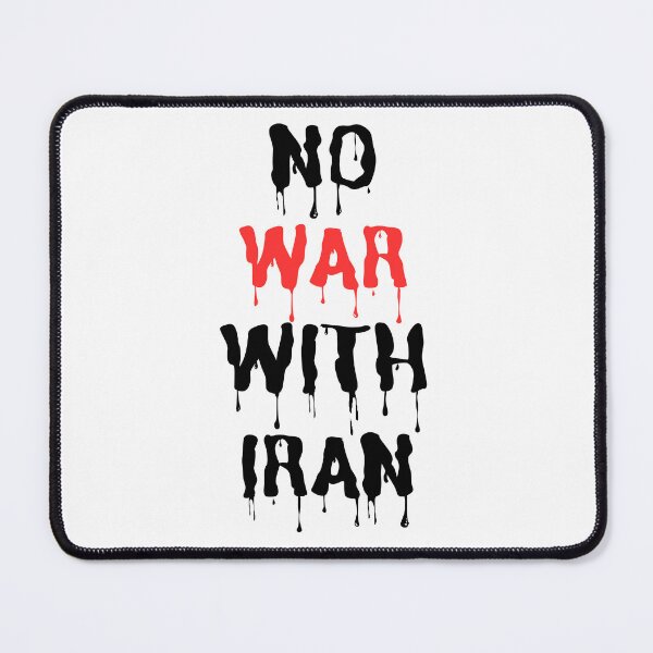 Item preview, No War With Iran (black-red text) designed and sold by stickerartisan.