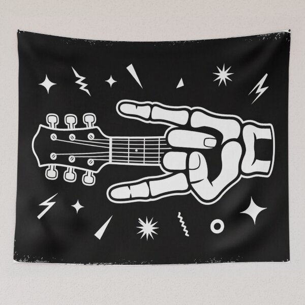 Item preview, Rock On Skeleton Hand - Metal Guitar Horns Gesture designed and sold by myforestfog.