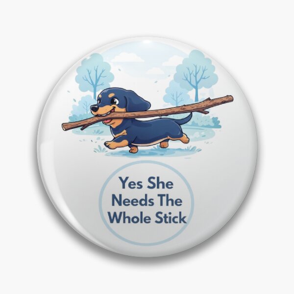 Item preview, Yes She Needs The Whole Stick — Dachshund Mom Shirt — Cartoon Chibi — Dog Mom Gift designed and sold by PawMuse Studio.