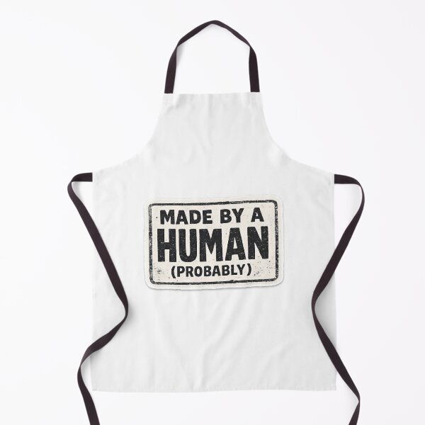 Item preview, Made By A Human Probably – Vintage Rubber Stamp Typography Humor designed and sold by Samuel Collings.