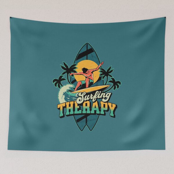 Item preview, Surf Therapy Vintage Surfing Beach Surfer designed and sold by Oniyasha.