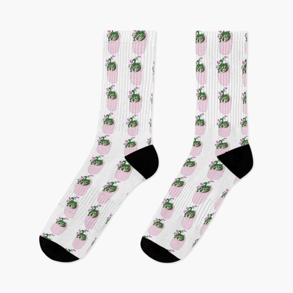 Item preview, Blooming Succulent in Pink Polka Dot Pot, Cute Spring Plant Drawing designed and sold by Najomiartstudio.