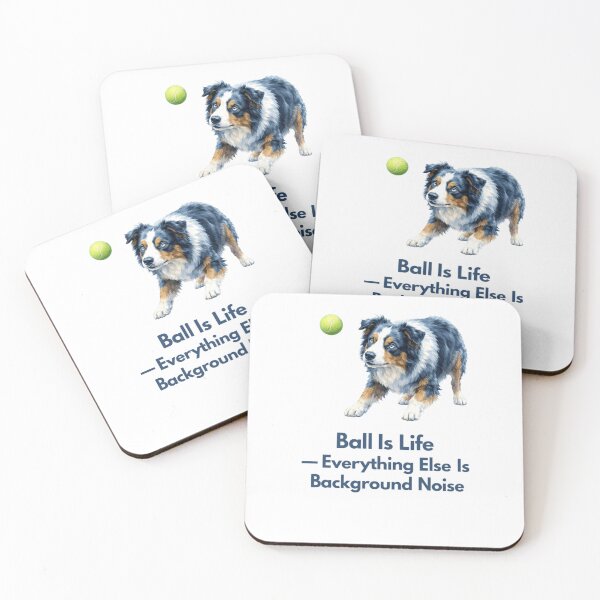 Item preview, Ball Is Life — Everything Else Is Background Noise — Australian Shepherd Mom Shirt — Realistic Portrait — Dog Mom Gift designed and sold by PawMuse Studio.