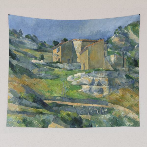 Item preview, Houses in Provence the Riaux Valley Near Lestaque by Paul Cézanne: Modernist Landscape Poster designed and sold by artofuniverse.