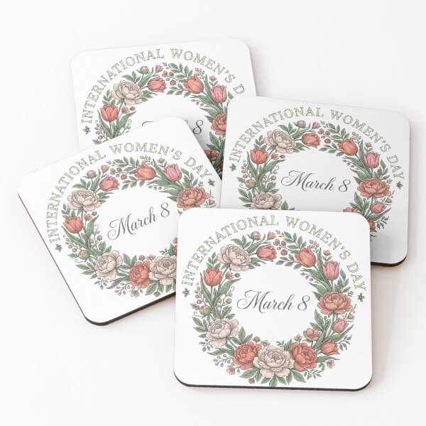 Item preview, International Women’s Day Floral Badge designed and sold by Quiet Mode Studio.