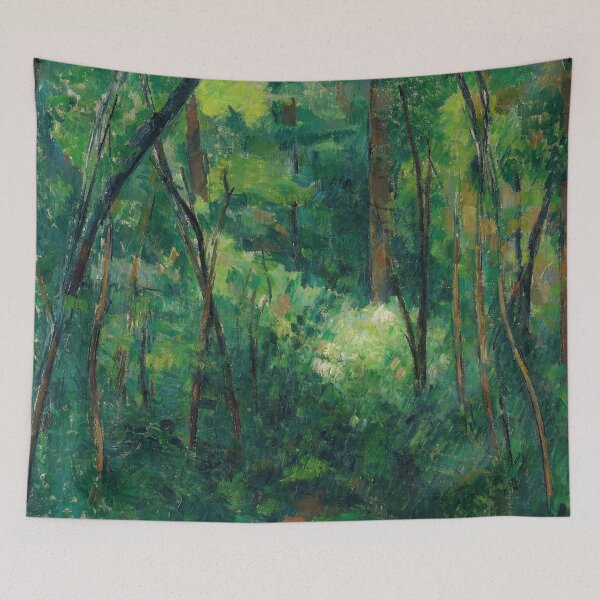 Item preview, Interior of a Forest by Paul Cézanne: Post Impressionist Forest Study designed and sold by artofuniverse.