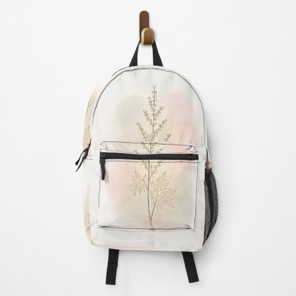 Item preview, Minimalist Botanical Line Art with Soft Beige Watercolor Background designed and sold by blankTeeShirt.