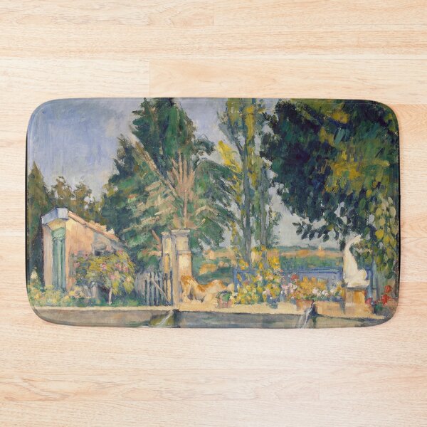 Item preview, Jas De Bouffanthe Pond by Paul Cézanne: Tranquil French Garden Poster designed and sold by artofuniverse.