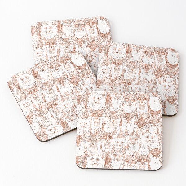 Item preview, just foxes rust soft white designed and sold by scrummy.