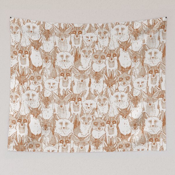 Item preview, just foxes rust soft white designed and sold by scrummy.