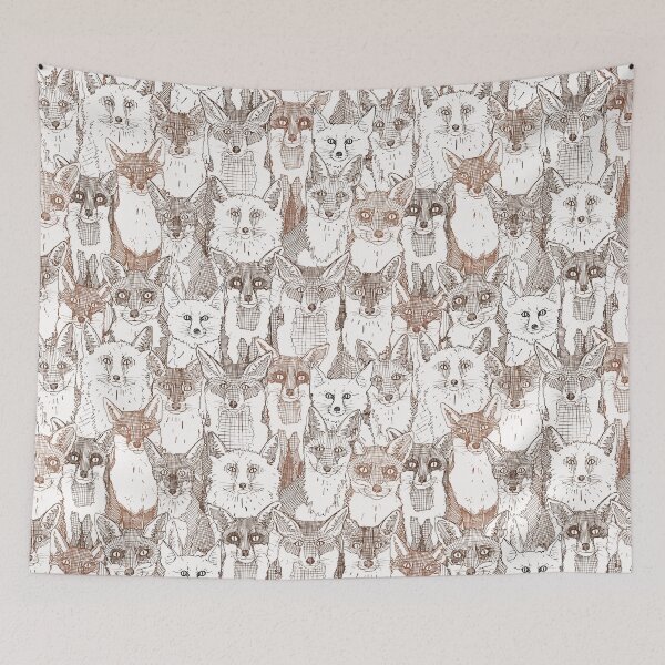 Item preview, just foxes browns soft white designed and sold by scrummy.