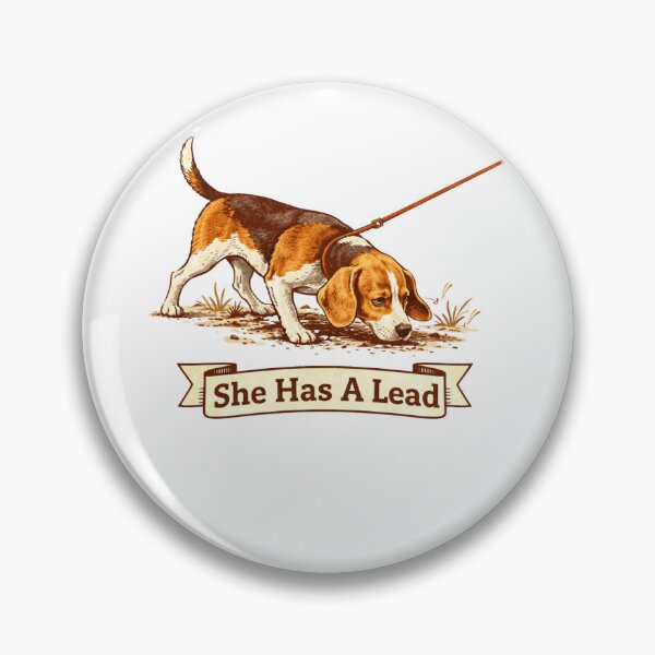 Item preview, She Has A Lead — Beagle Mom Shirt — Vintage Retro — Dog Mom Gift designed and sold by PawMuse Studio.