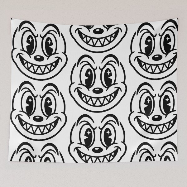 Item preview, Retro 30s Cartoon Character Face - Creepy Cute Star Eyes Graphic designed and sold by seven things shop.