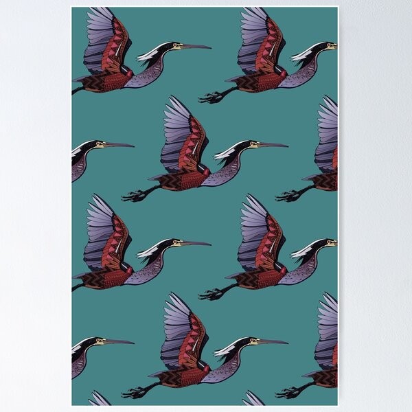 Item preview, Agami heron teal designed and sold by scrummy.