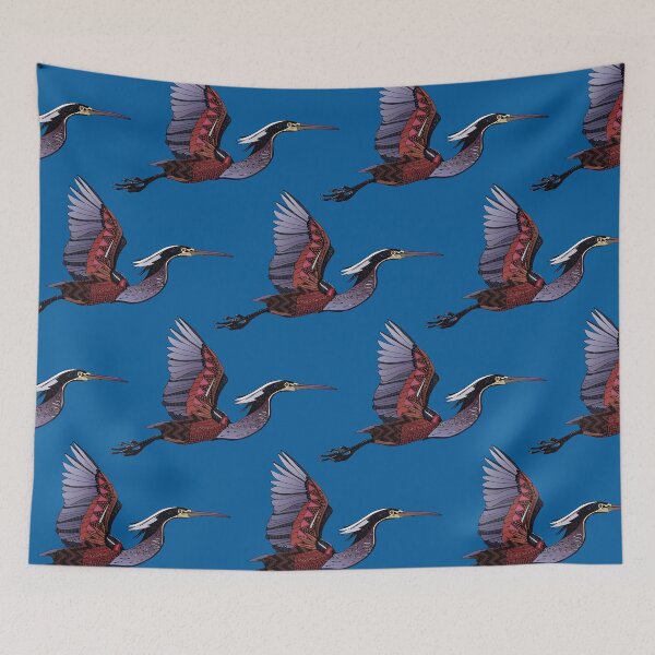 Item preview, Agami heron cobalt designed and sold by scrummy.