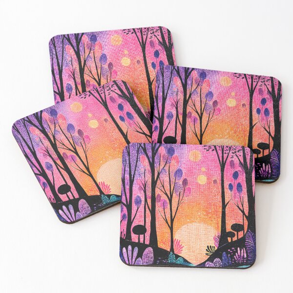 Item preview, A luminous fantasy forest in a magical sunset designed and sold by WhimsyArt ○ byGTL.