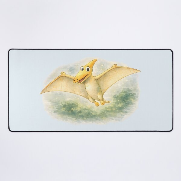 Item preview, Happy Flying Pterodactyl – Cute Watercolor Dinosaur Illustration designed and sold by blankTeeShirt.