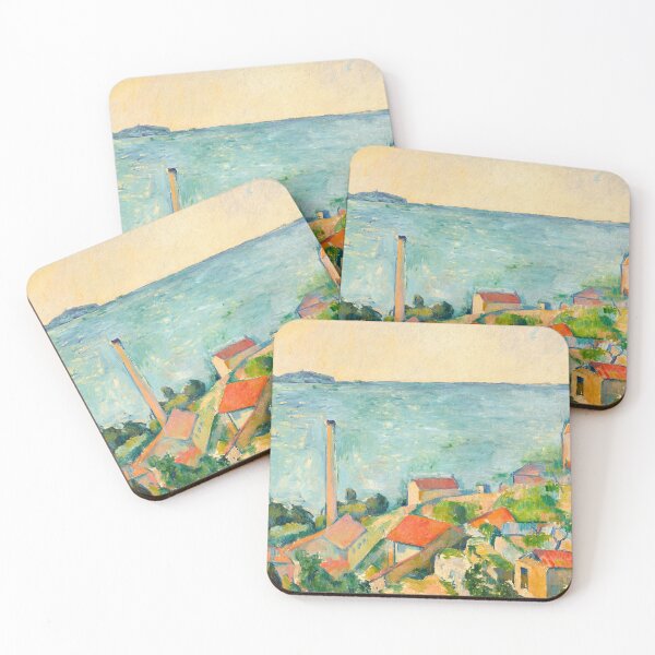 Item preview, La Mer a Lestaque by Paul Cézanne: Sunlit Mediterranean Coastal Poster designed and sold by artofuniverse.
