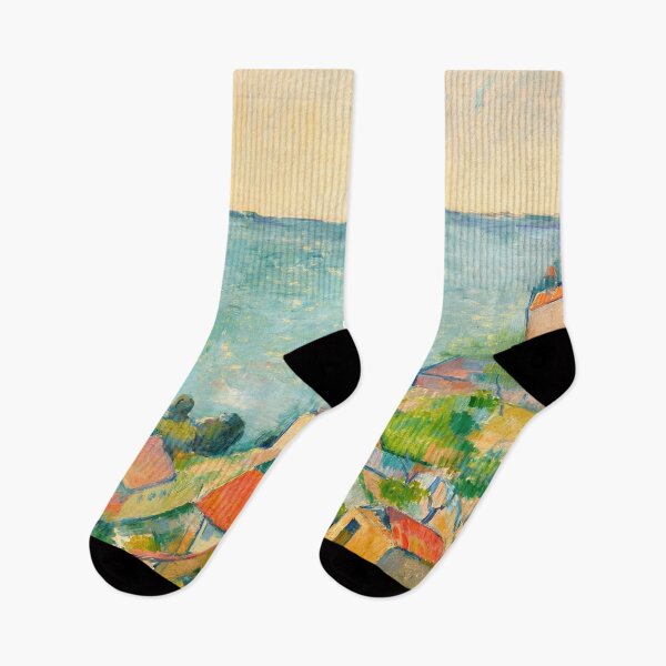 Item preview, La Mer a Lestaque by Paul Cézanne: Sunlit Mediterranean Coastal Poster designed and sold by artofuniverse.