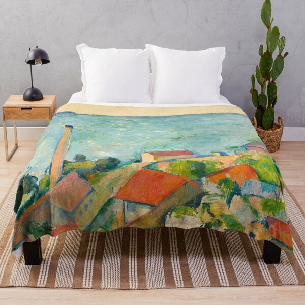 Item preview, La Mer a Lestaque by Paul Cézanne: Sunlit Mediterranean Coastal Poster designed and sold by artofuniverse.