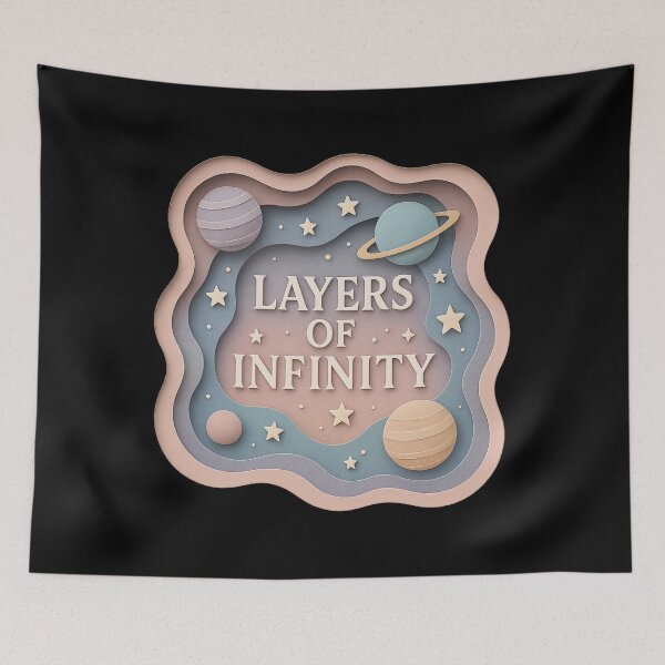 Item preview, Layers of Infinity - Pastel Paper Cut Cosmic Art designed and sold by MKreative Studio.