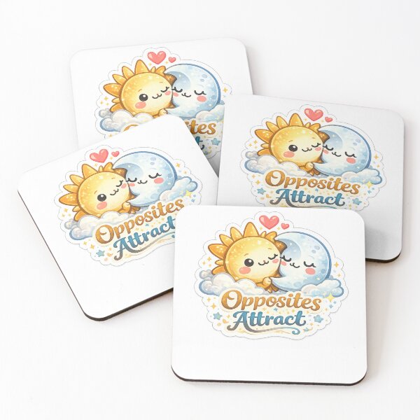 Item preview, Opposites Attract – Cute Sun and Moon Couple Sticker designed and sold by Trigart-art.