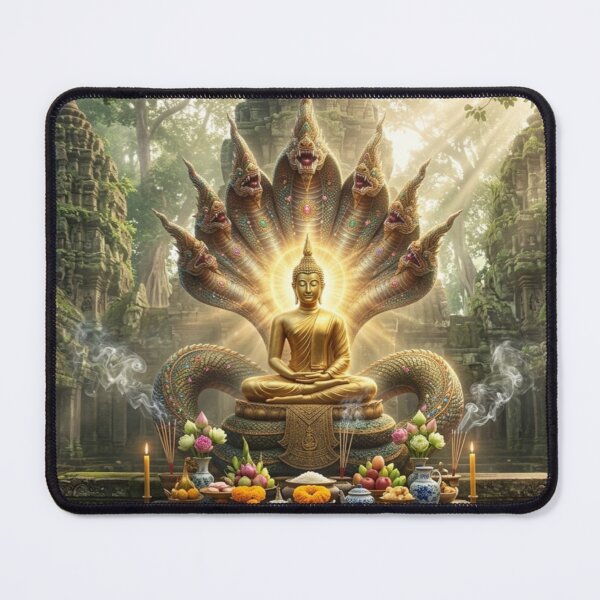 Item preview, Sacred Buddha Under Nine Headed Naga designed and sold by MYSTAYA.