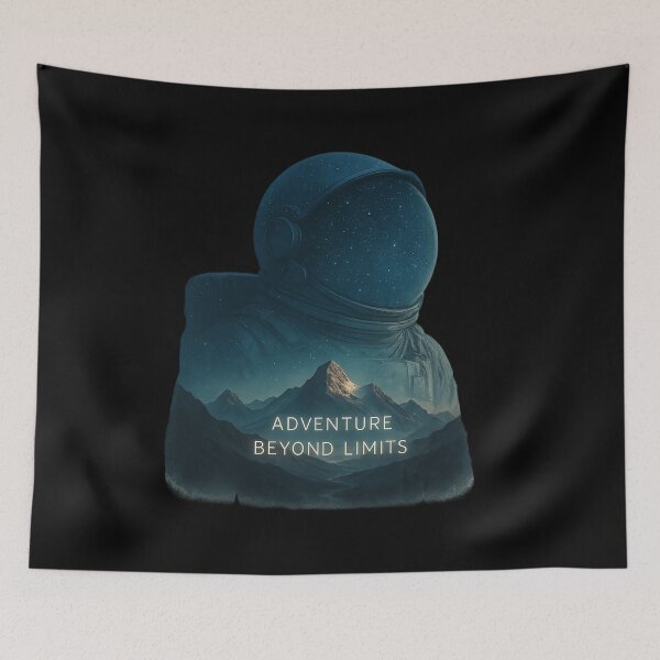 Item preview, Adventure Beyond Limits - Astronaut Double Exposure Art designed and sold by MKreative Studio.