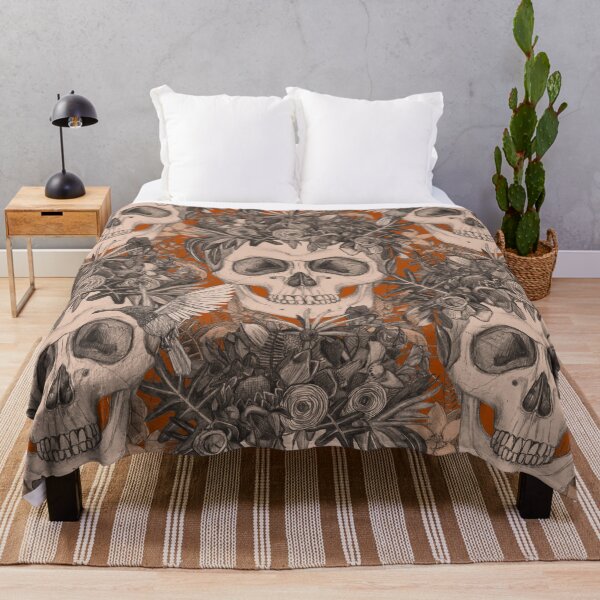 Item preview, skull damask rust designed and sold by scrummy.