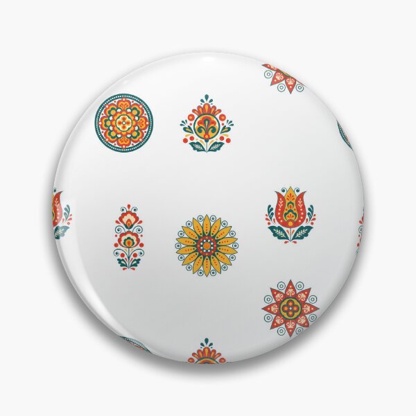 Item preview, Scandinavian Folk Art Flowers 6 Sticker Pack – Colourful Floral Motifs by heidiannemorris © designed and sold by FOLK ART FUSION by heidiannemorris.
