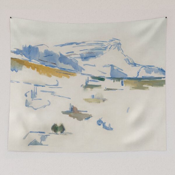 Item preview, La Montagne Sainte Victoire Vue Des Lauves by Paul Cézanne: Minimal Landscape Print designed and sold by artofuniverse.