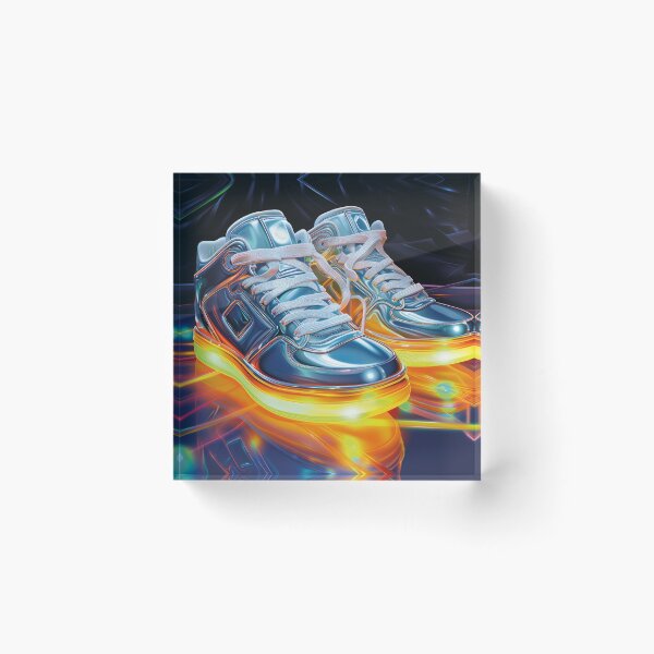Item preview, Futuristic cyberpunk sneakers with neon glow effect designed and sold by Mauswohn.