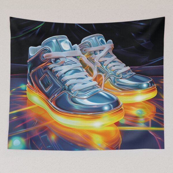 Item preview, Futuristic cyberpunk sneakers with neon glow effect designed and sold by Mauswohn.