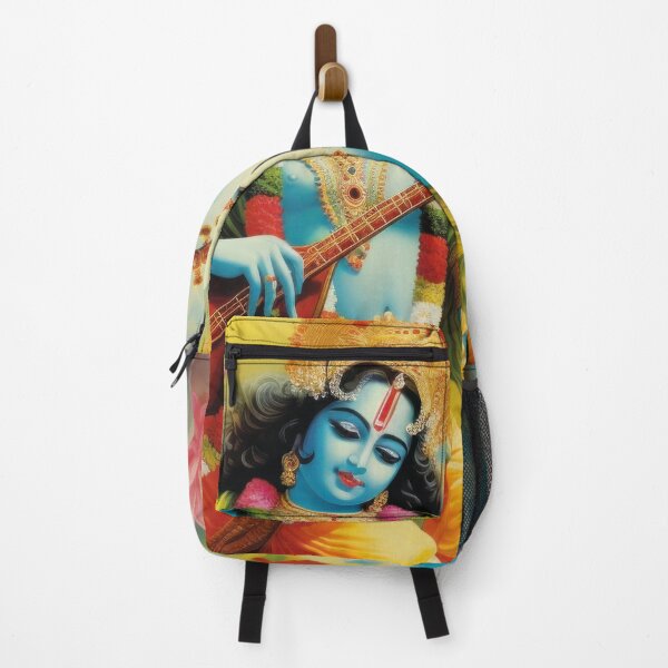 Item preview, Krishna plays Veena in divine cloudscape art designed and sold by Mauswohn.