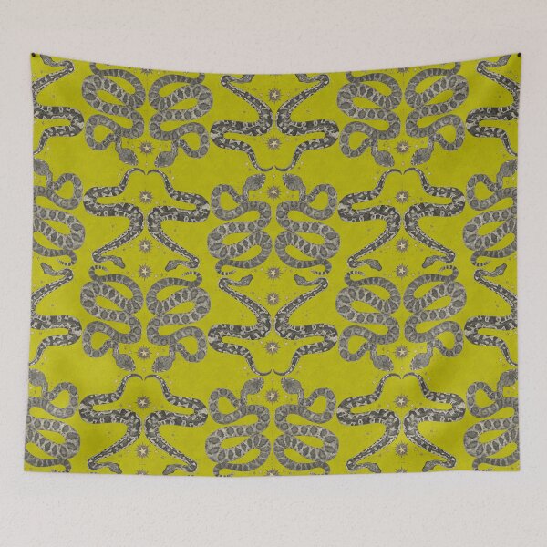 Item preview, celestial snakes chartreuse designed and sold by scrummy.