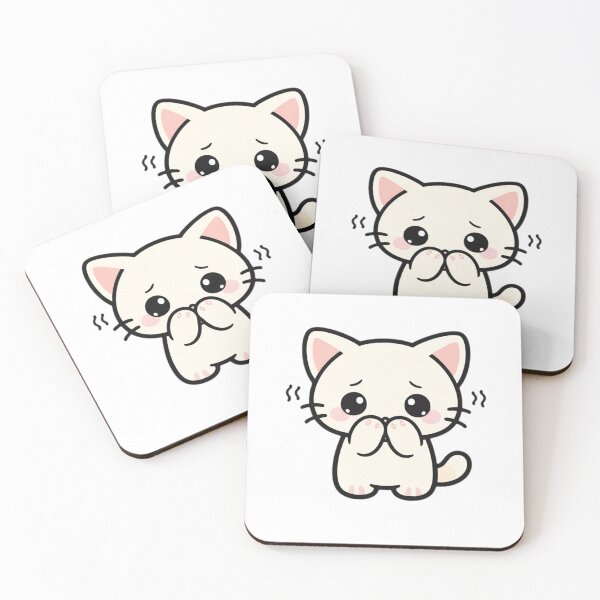 Item preview, Introvert Cat Sticker – Cute Kawaii Cat Aesthetic designed and sold by TinyEmotionCo.