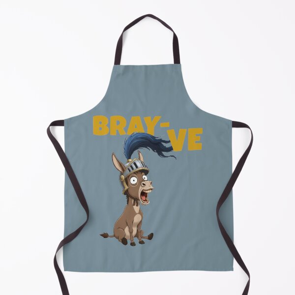 Item preview, Bray-ve Knight Donkey: Funny Animal Pun Art designed and sold by CloudyCatArt.