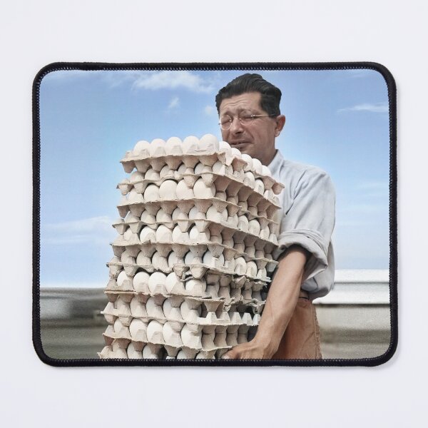 Item preview, Israel, Sde Warburg. Farmer With Eggs. 1940. designed and sold by UltraQuirky.