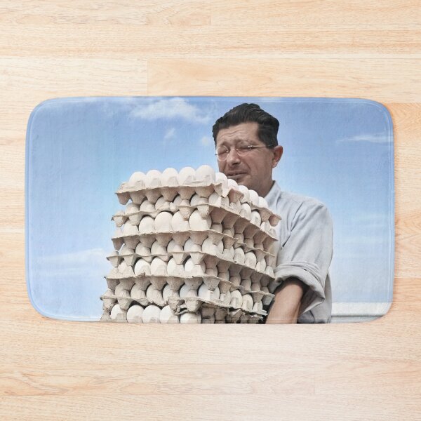 Item preview, Israel, Sde Warburg. Farmer With Eggs. 1940. designed and sold by UltraQuirky.
