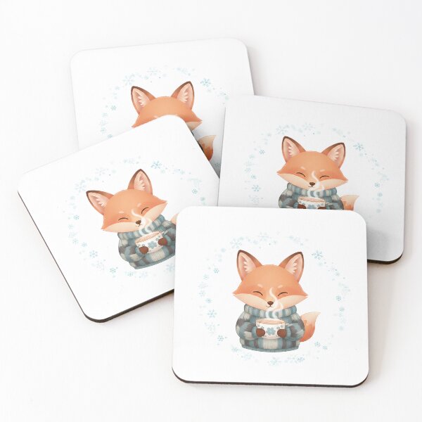 Item preview, Winter Snow Fox Drinking Tea designed and sold by Biwbiwty.