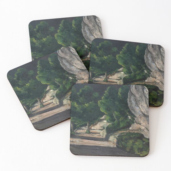 Item preview, Landscape Road With Trees in Rocky Mountains by Paul Cézanne: Post Impressionist Print designed and sold by artofuniverse.