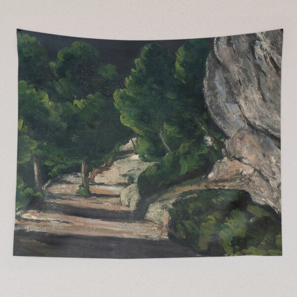 Item preview, Landscape Road With Trees in Rocky Mountains by Paul Cézanne: Post Impressionist Print designed and sold by artofuniverse.