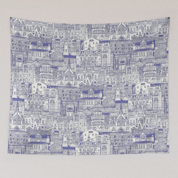 Item preview, Glasgow toile periwinkle designed and sold by scrummy.
