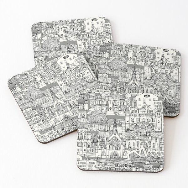 Item preview, Glasgow toile black pewter designed and sold by scrummy.