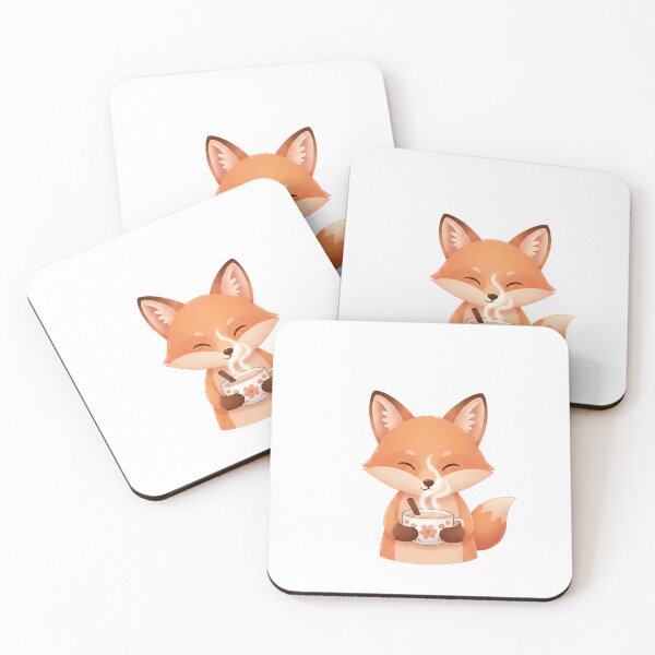 Item preview, Cute Fox Drinking Hot Cocoa designed and sold by Biwbiwty.