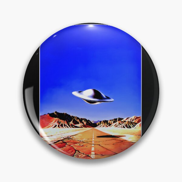 Item preview, UFO Desert Highway - Vintage Sci-Fi  Art  designed and sold by Differentloook.