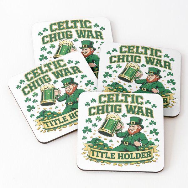 Item preview, Celtic Chug War Title Holder Funny St Patrick’s Day Leprechaun Beer Shirt designed and sold by BazStudiodesign.