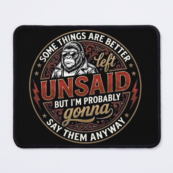 Item preview, Some Things Are Better Left Unsaid Funny Monkey Illustration designed and sold by VGAfanatic.